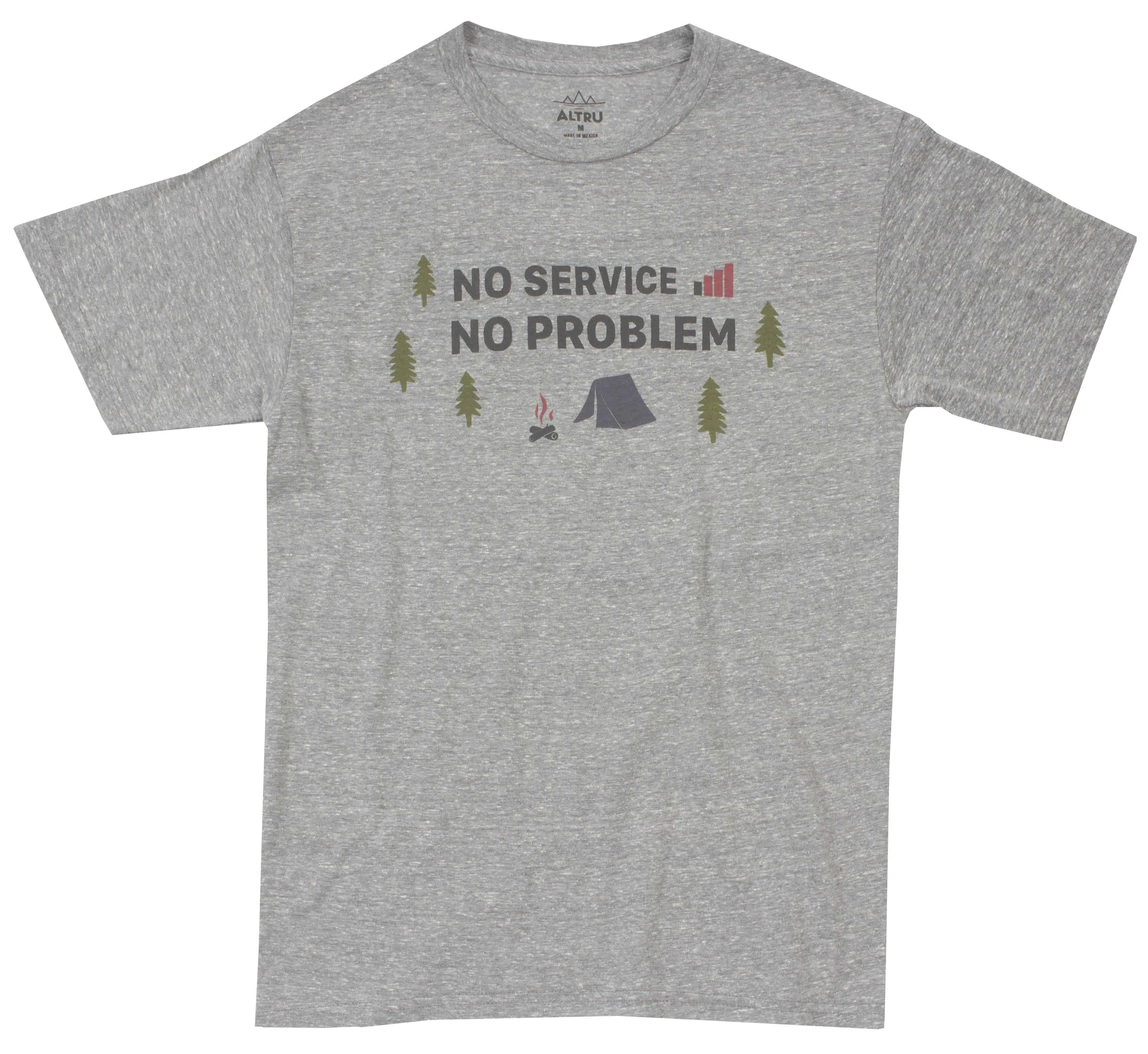 No Service No Problem gray graphic tee