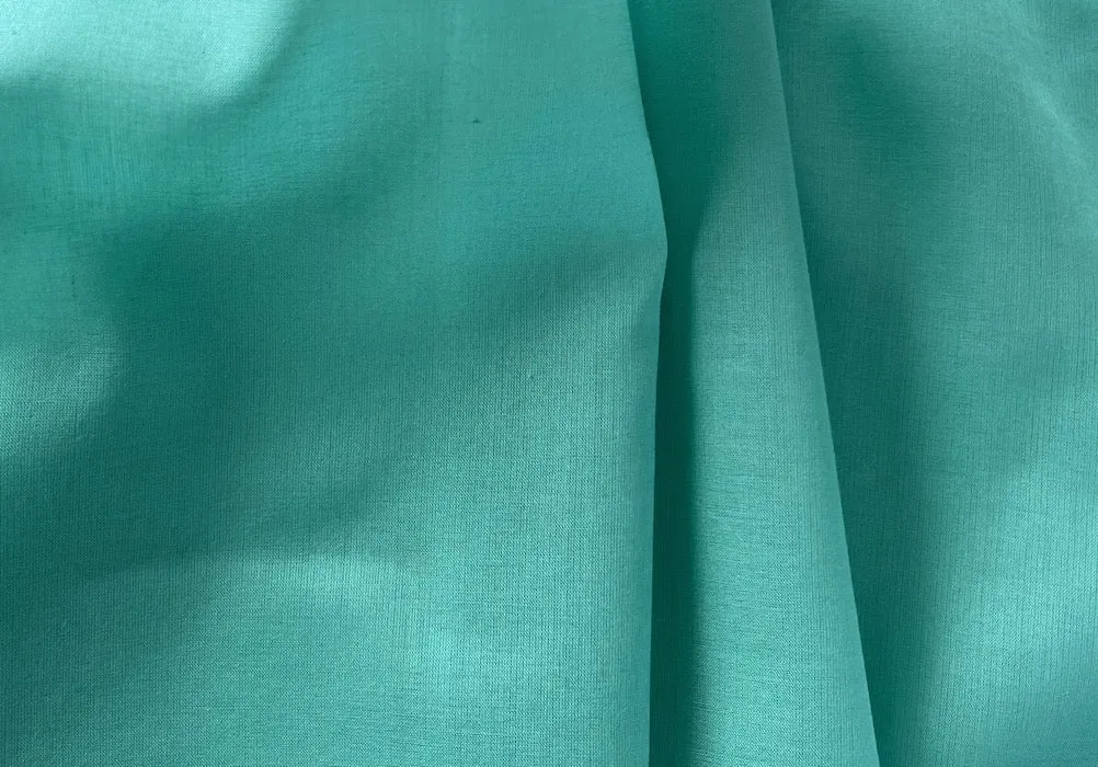 Semi-Sheer Dreamy Celestial Aqua Cotton Voile (Made in Italy)